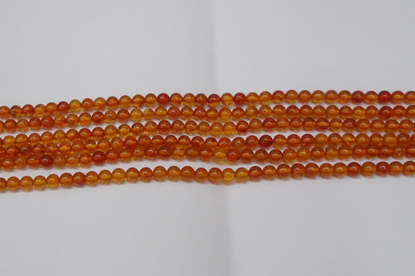 CAR106 15.5 inches 4mm round natural amber beads