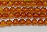 CAR107 15.5 inches 5mm round natural amber beads