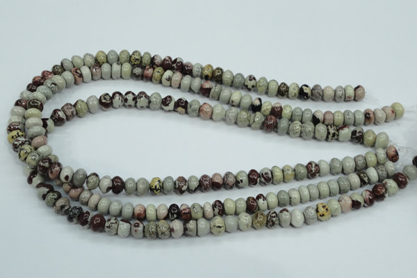 CAR11 15.5 inches 5*8mm rondelle artistic jasper beads wholesale