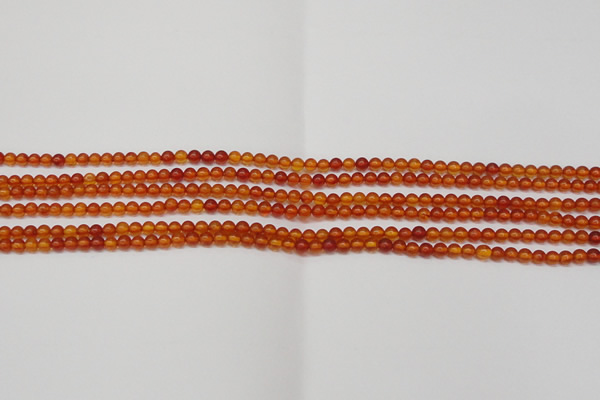 CAR110 15.5 inches 3mm round natural amber beads