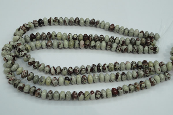 CAR12 15.5 inches 6*10mm rondelle artistic jasper beads wholesale