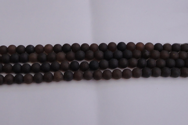 CAR210 15.5 inches 10mm - 11mm round matte natural amber beads