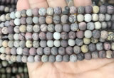 CAR370 15.5 inches 4mm round matte artistic jasper beads wholesale