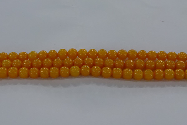 CAR402 15.5 inches 8mm round synthetic amber beads wholesale