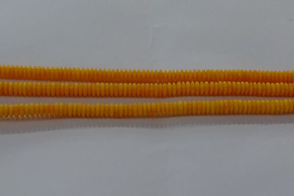 CAR408 15.5 inches 2*6mm rondelle synthetic amber beads wholesale
