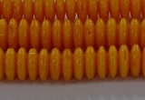 CAR409 15.5 inches 3*8mm rondelle synthetic amber beads wholesale