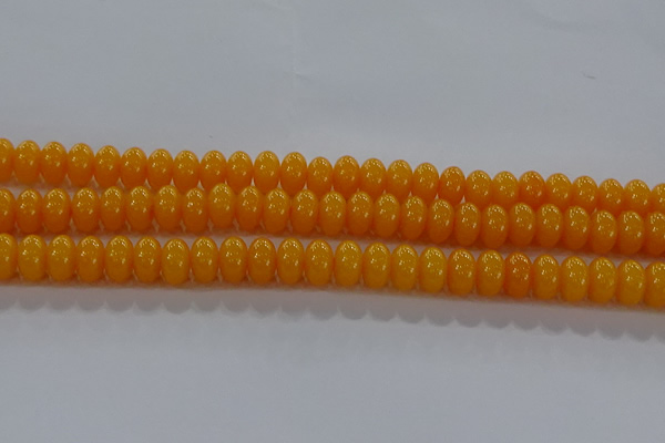 CAR410 15.5 inches 6*9mm rondelle synthetic amber beads wholesale
