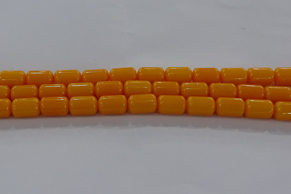 CAR414 15.5 inches 10*15mm tube synthetic amber beads wholesale