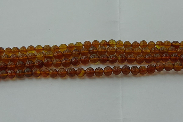 CAR526 15.5 inches 5mm - 6mm round natural amber beads wholesale