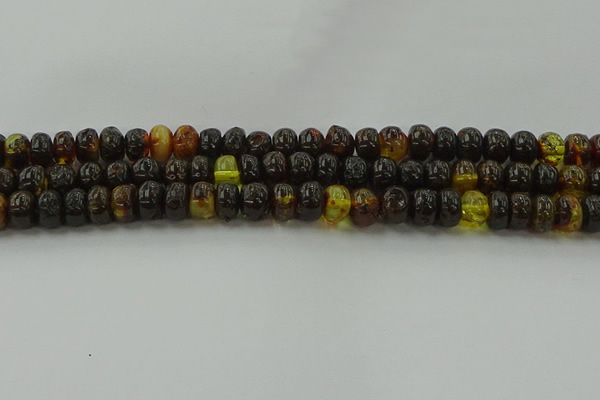 CAR532 15.5 inches 5*8mm rondelle natural amber beads wholesale