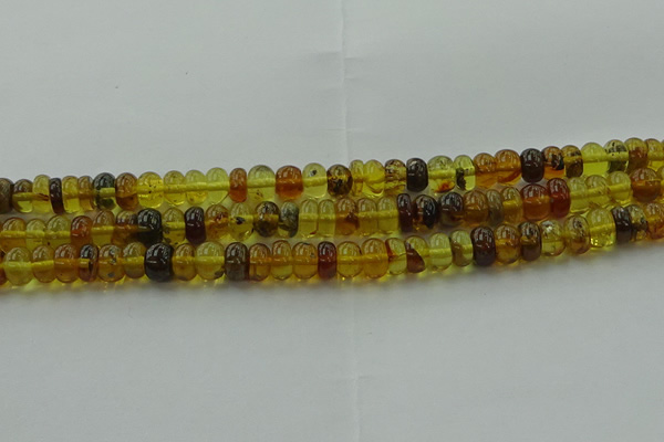 CAR538 15.5 inches 5*8mm rondelle natural amber beads wholesale