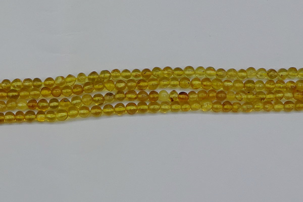 CAR550 15.5 inches 4mm - 5mm round natural amber beads wholesale