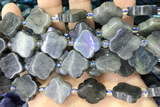 CARV07 15 inches 17mm – 18mm carved flower labradorite beads