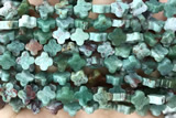 CARV26 15 inches 8mm carved flower blood jasper gemstone beads