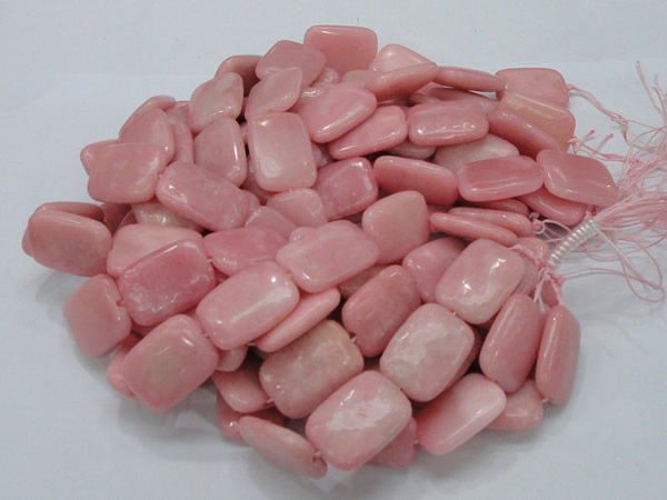 CAS30 15.5 inches 20*30mm rectangle pink angel skin gemstone beads