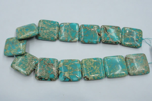 CAT19 15.5 inches 30*30mm square natural aqua terra jasper beads