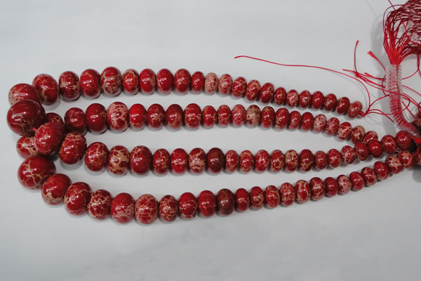 CAT304 15.5 inches 7*10mm – 15*20mm rondelle dyed aqua terra jasper beads