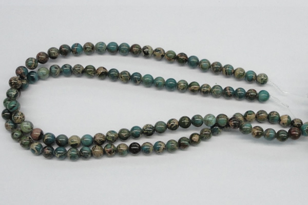 CAT5003 15.5 inches 8mm round natural aqua terra jasper beads