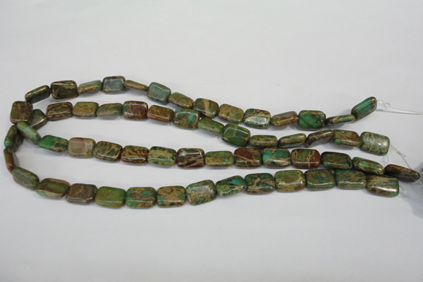 CAT5040 15.5 inches 10*14mm rectangle natural aqua terra jasper beads