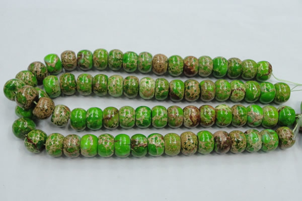 CAT56 15.5 inches 12*16mm rondelle dyed natural aqua terra jasper beads