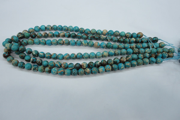 CAT75 15.5 inches 8mm round dyed natural aqua terra jasper beads