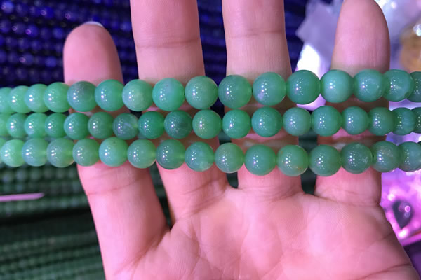 CAU373 15.5 inches 7mm round Australia chrysoprase beads