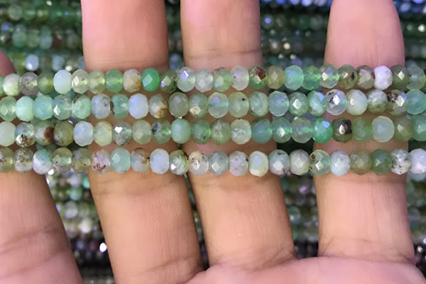 CAU426 15.5 inches 3*5mm faceted rondelle Australia chrysoprase beads