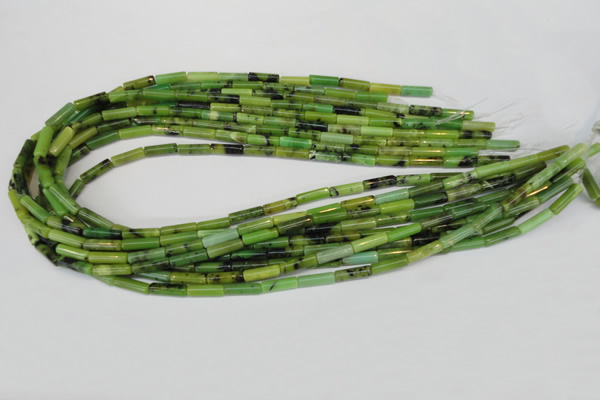 CAU46 15.5 inches 4*13mm tube Australia chrysoprase beads wholesale
