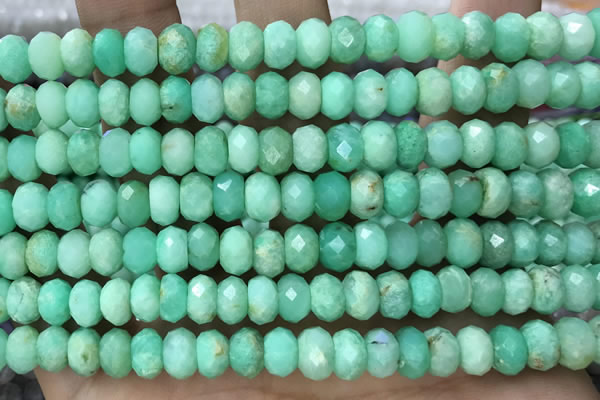CAU488 15.5 inches 5*8mm faceted rondelle Australia chrysoprase beads