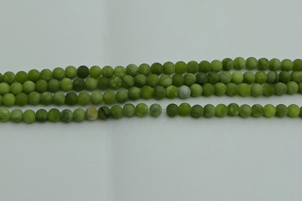 CAU510 15.5 inches 4mm round matte Chinese chrysoprase beads