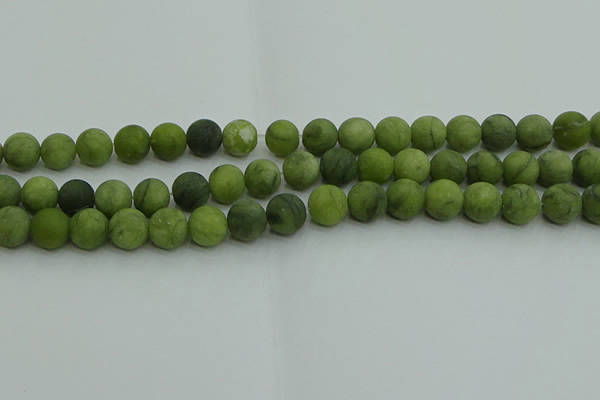 CAU512 15.5 inches 8mm round matte Chinese chrysoprase beads