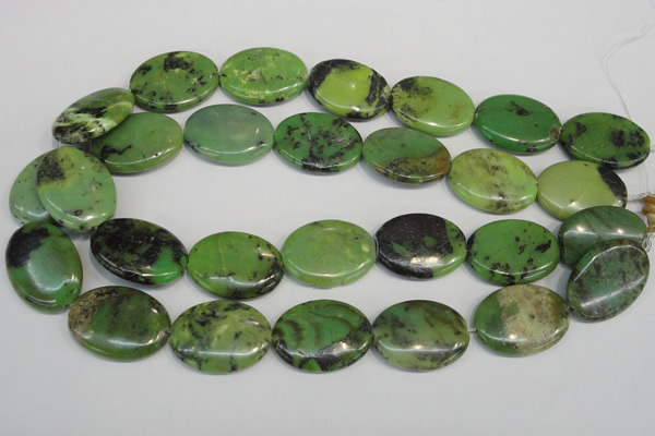 CAU66 15.5 inches 22*30mm oval Australia chrysoprase beads