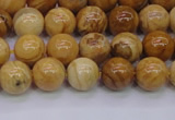 CAY03 15.5 inches 8mm round African yellow jasper beads wholesale