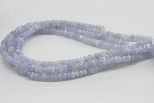 CBC04 15.5 inches 4*8mm rondelle  blue chalcedony beads wholesale