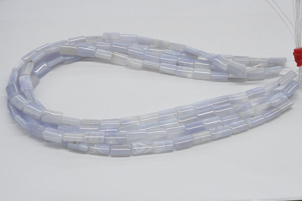 CBC07 15.5 inches 8*12mm rectangle blue chalcedony beads wholesale