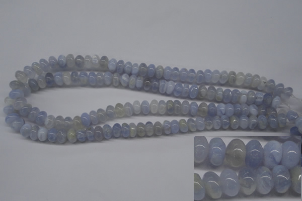 CBC21 15.5 inches 6*10mm rondelle blue chalcedony beads wholesale