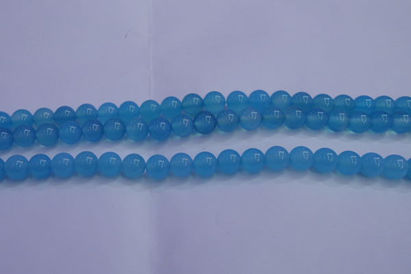 CBC252 15.5 inches 8mm A grade round ocean blue chalcedony beads
