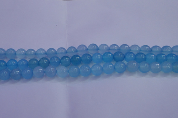 CBC263 15.5 inches 10mm AA grade round ocean blue chalcedony beads