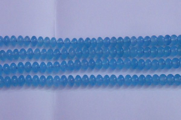 CBC271 15.5 inches 5*8mm A grade rondelle ocean blue chalcedony beads