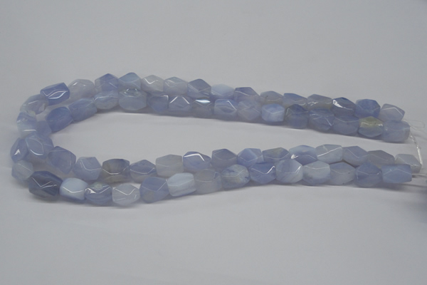 CBC28 15.5 inches 8*12mm – 10*14mm nuggets blue chalcedony beads