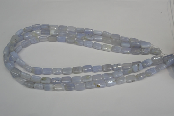 CBC39 15.5 inches 8*12mm rectangle blue chalcedony beads wholesale