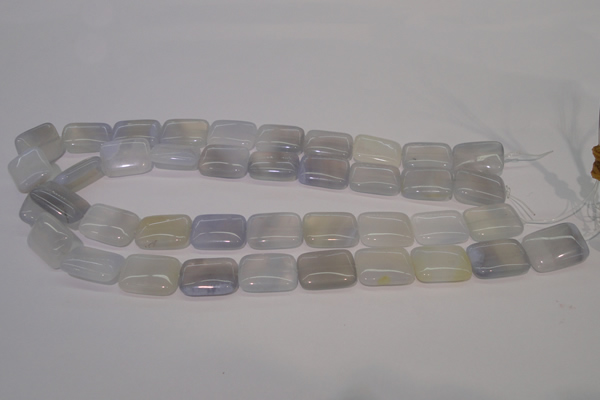 CBC41 15.5 inches 15*20mm rectangle blue chalcedony beads wholesale