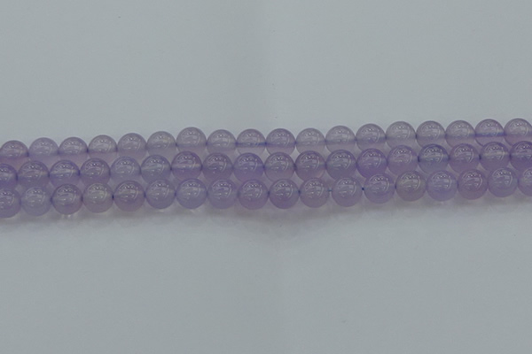 CBC431 15.5 inches 8mm round purple chalcedony beads wholesale