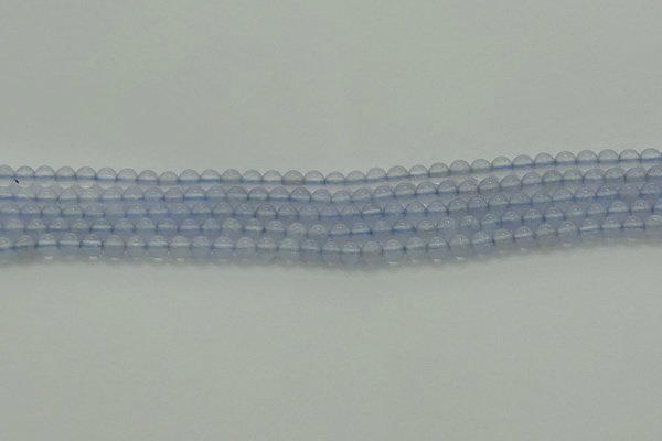 CBC450 15.5 inches 4mm round blue chalcedony beads wholesale