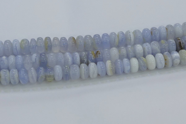 CBC473 15.5 inches 7*12mm rondelle blue chalcedony beads