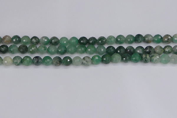 CBC701 15.5 inches 6mm faceted round African green chalcedony beads