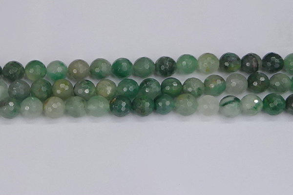 CBC703 15.5 inches 10mm faceted round African green chalcedony beads