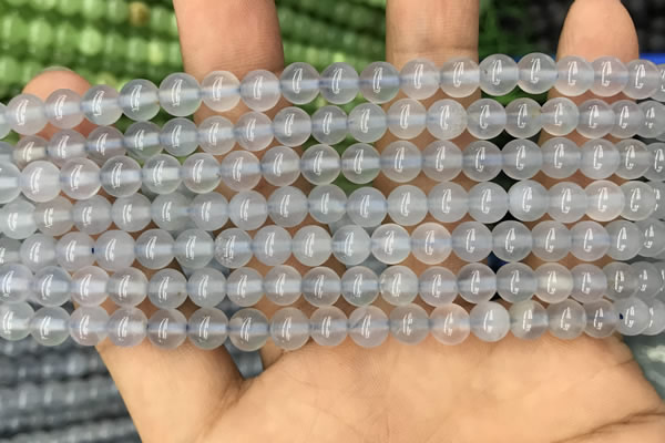 CBC731 15.5 inches 6mm round blue chalcedony beads wholesale