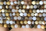 CBC801 15.5 inches 6mm round natural polka dot chalcedony beads