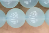 CBC814 15.5 inches 10mm round blue chalcedony gemstone beads